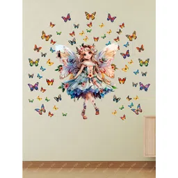 Decor Villa Multicolor Fairies with birds and butterflies Wall Sticker-picture-24