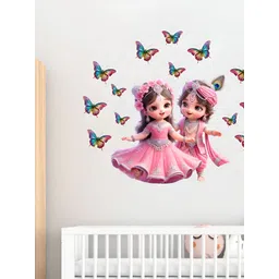 Decor Villa Multicolor Fairy With beautifull Butterflies Wall Sticker-picture-40