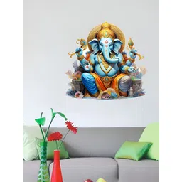 Decor Villa Multicolor Ganpatiji Wall Sticker-picture-34