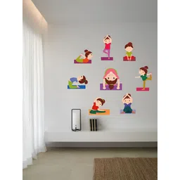 Decor Villa Multicolor Kids Yoga Postivie Wall Sticker-picture-14