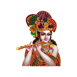 Decor Villa Multicolor Krishna with Bansuri Wall Sticker-picture-19