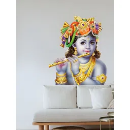 Decor Villa Multicolor Lord Krishna Wall Sticker-picture-13