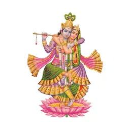 Decor Villa Multicolor Radha Krishna Wall Sticker-picture-37