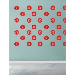 Decor Villa Multicolor Red Flower Wall Sticker-picture-34