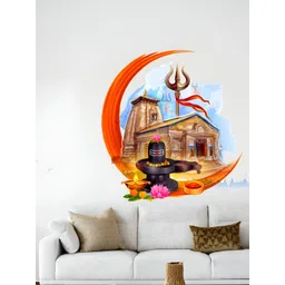 Decor Villa Multicolor Shivling with Kedernath Wall Sticker-picture-33