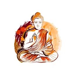 Decor Villa Multicolour Buddha Vintage Wall Sticker-picture-22