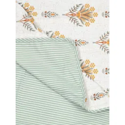 DecorativeDreams White & Green Printed Cotton Summer 150 GSM Single Bed Blanket-picture-20