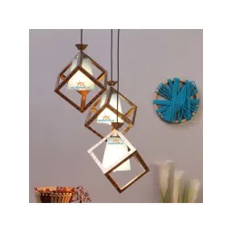 DecorativeRay Blue & Gold Iron Hanging Light - Set of 1-picture-28