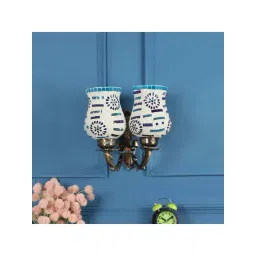 DecorativeRay Blue & White Iron Wall Light - Set of 1-picture-34