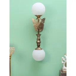 decorativeray Gold-Toned & White Abstract Shaped Metal Wall Lamp-picture-21