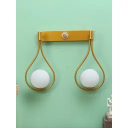 decorativeray Gold-Toned & White Abstract Shaped Metal Wall Lamp-picture-33