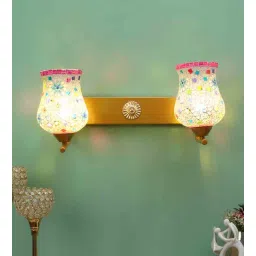 decorativeray Iron Wall Light in Gold Finish with Handmade Glass-picture-37