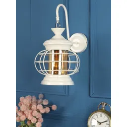 decorativeray White & Gold-Toned Abstract Shaped Iron Wall Lamp-picture-15