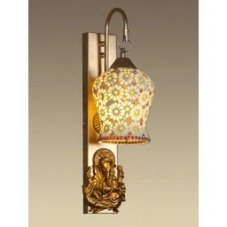 decorativeray White & Gold Toned Bell Shaped Wall Lamps image 4