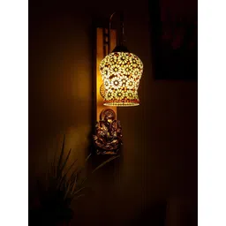 decorativeray White & Gold Toned Bell Shaped Wall Lamps image 2