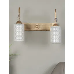 decorativeray White & Gold Toned Cylindrical Metal Wall Lamp-picture-13