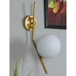 decorativeray White & Gold Toned Metal Wall Lamp-picture-14