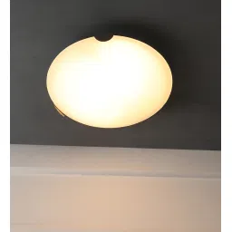 decorativeray Orlando White Glass Ceiling Flush Mount image 1