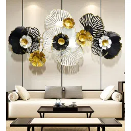 decorativs Iron Black And Yellow Abstract Wall Art-picture-23