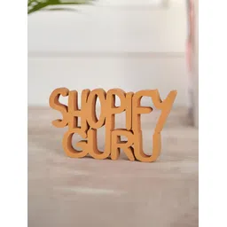 DecorTwist Orange Quote Wooden Table Decor Showpiece-picture-49