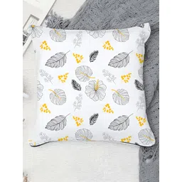 DecorTwist White Printed Cushion Cover With Filler-picture-9
