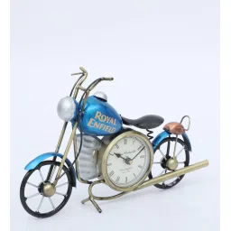 decorum Bike 3'' Blue Iron Table Clock image 4