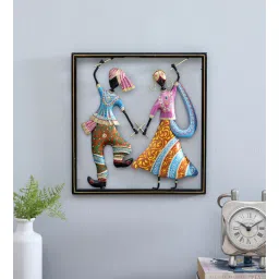 Decorative Dandiya Fram Multicolour Iron Wall Art By Decorum-picture-17