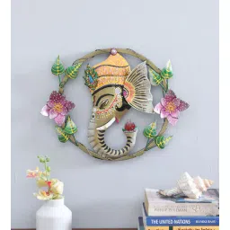 Decorative Ganesh Multicolour Metal Wall Art By Decorum-picture-14