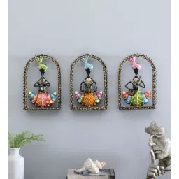 Decorative Safa Doll S /3 Multicolour Metal Wall Art By Decorum-picture-22