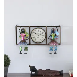 decorum Kal Baliya Multicolour Iron Wall Clock-picture-19