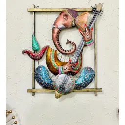 Multicolour Lord Ganesh Iron Wall Art By DECORUM-picture-28