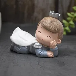 DECZO Miniature Flying Crown Boy Resin Showpieces for Gift and Home Decor-picture-18