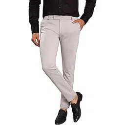 de'dart Men's Slim Ankle Fit Formal Pants Flexi Belt – Stretchable Poly Lycra, Office Wear Trousers-picture-33