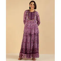deebaco Women Printed Sharara Suit Set-picture-28