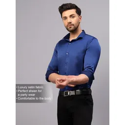 Deelmo Men Pack of 2 Textured Mandarin Collar Linen Casual Shirts-image-7