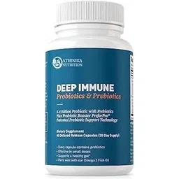 Deep Immune Probiotics & Prebiotics, 4.4 Billion CFU Probiotics for Women & Men, Supports Digestive Health, Gut Immune Function, Nutrient Absorption, 60 Capsules, 30 Servings-picture-16