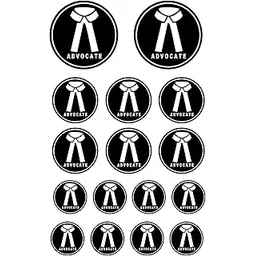 Deep Print Mart Advocate Sticker (Pack of 16) for Car & Bike - Vinyl, Waterproof, Self-Adhesive Sticker Compatible with All Plain Surfaces-picture-11