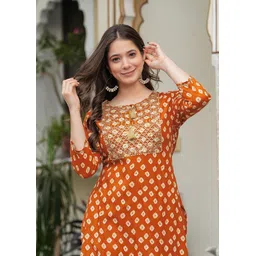 deepyog Women Printed Viscose Rayon Straight Kurta-picture-33