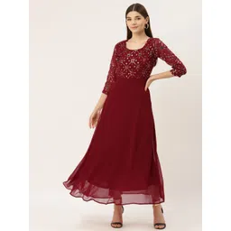 Deewa Embellished Georgette Maxi Dress-picture-36