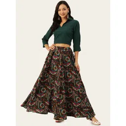 Deewa Floral Printed Shirt & Skirt Co-Ord Set-picture-24