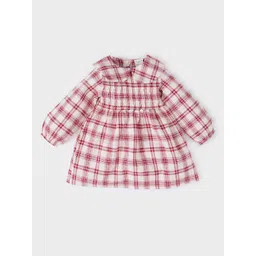 DeFacto Checked Puff Sleeve Fit & Flare Dress-picture-36