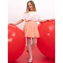 DeFacto Girls Solid Flared Above Knee Skirts-picture-14