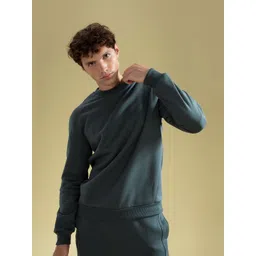 DeFacto Men Green Solid Sweatshirt-image-1