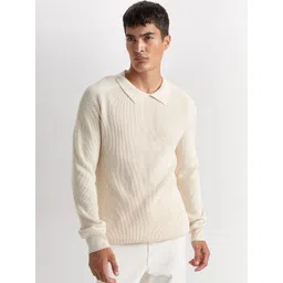 DeFacto Men Peter Pan Collar Long Sleeves Ribbed Pullover-image-20