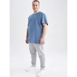 DeFacto Men Plus Size Solid Joggers-image-32