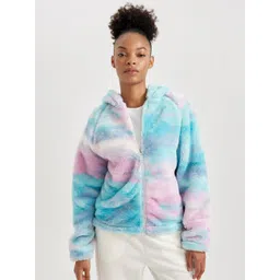 DeFacto Self Design Hooded Bomber Jacket-picture-15