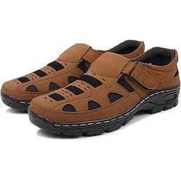 degarro Men’s Tan Suede Leather Sandals – Lightweight, Durable, and Comfortable Casual Sandals for Everyday Wear, Travel, and Outdoor Adventures-picture-20