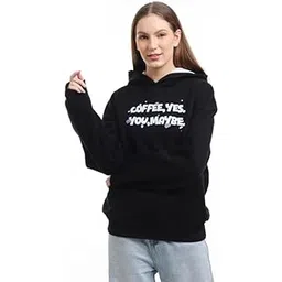 deified Women's Coffee YES, You May BE Cozy Cotton Hooded Sweatshirt with Kangaroo Pocket - Oversized Winter Wear Hoodie for Girls & Ladies || Unisex Hoodie-picture-24