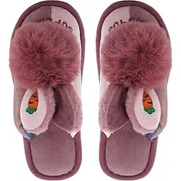 dekkin Women's Indoor Home Winter Fur Slipper Flip Flops Slides-picture-28