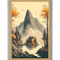 DEKORSTATION Beige & Grey 1 Piece Canvas Other Wall Painting-picture-17